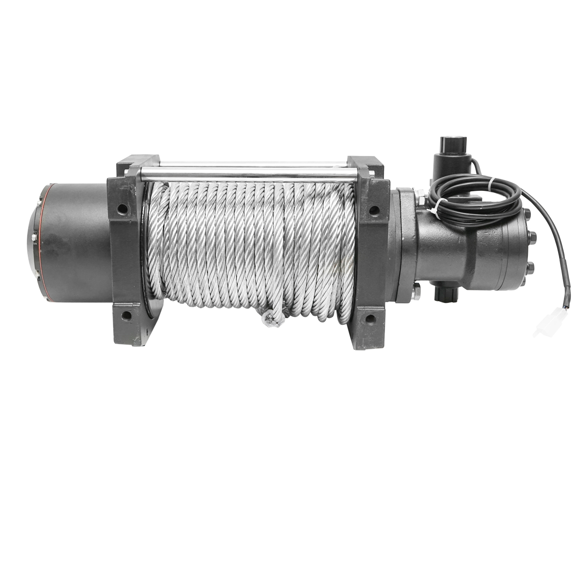 Troliu hidraulic complet cu telecomanda, cablu otel, tensiune alimentare 12V, sarcina maxima 6T (13300lbs) - imagine 4