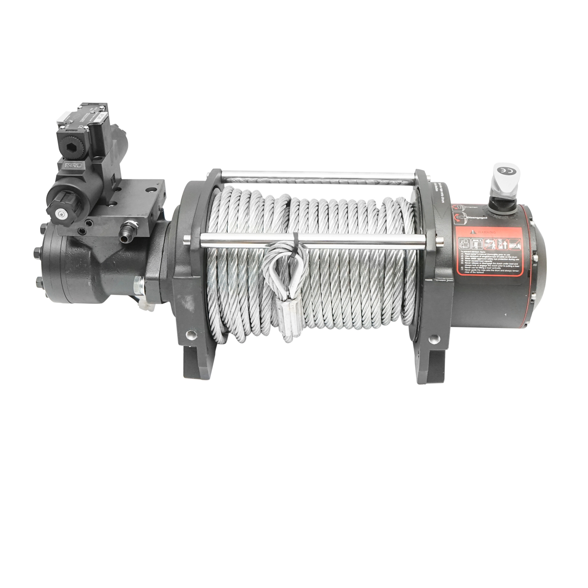 Troliu hidraulic complet cu telecomanda, cablu otel, tensiune alimentare 12V, sarcina maxima 6T (13300lbs) - imagine 3