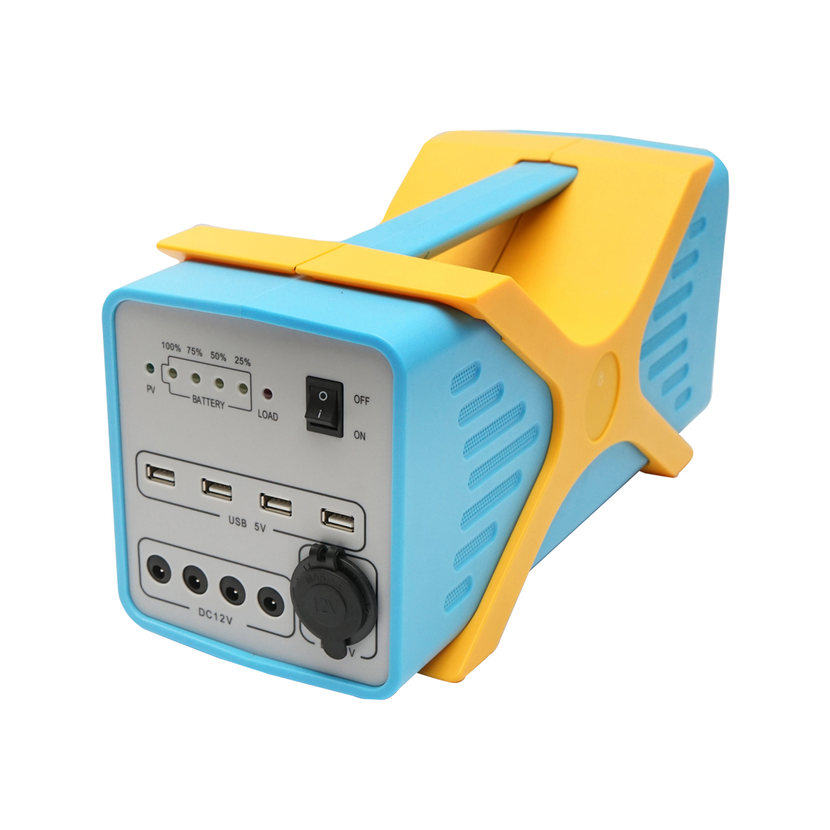 Sistem iluminat cu panou solar 50W, baterie LiFePO4 12.8V/12Ah si 3 becuri LED 3W/12V, 4 iesiri USB 5V Breckner Germany - imagine 6