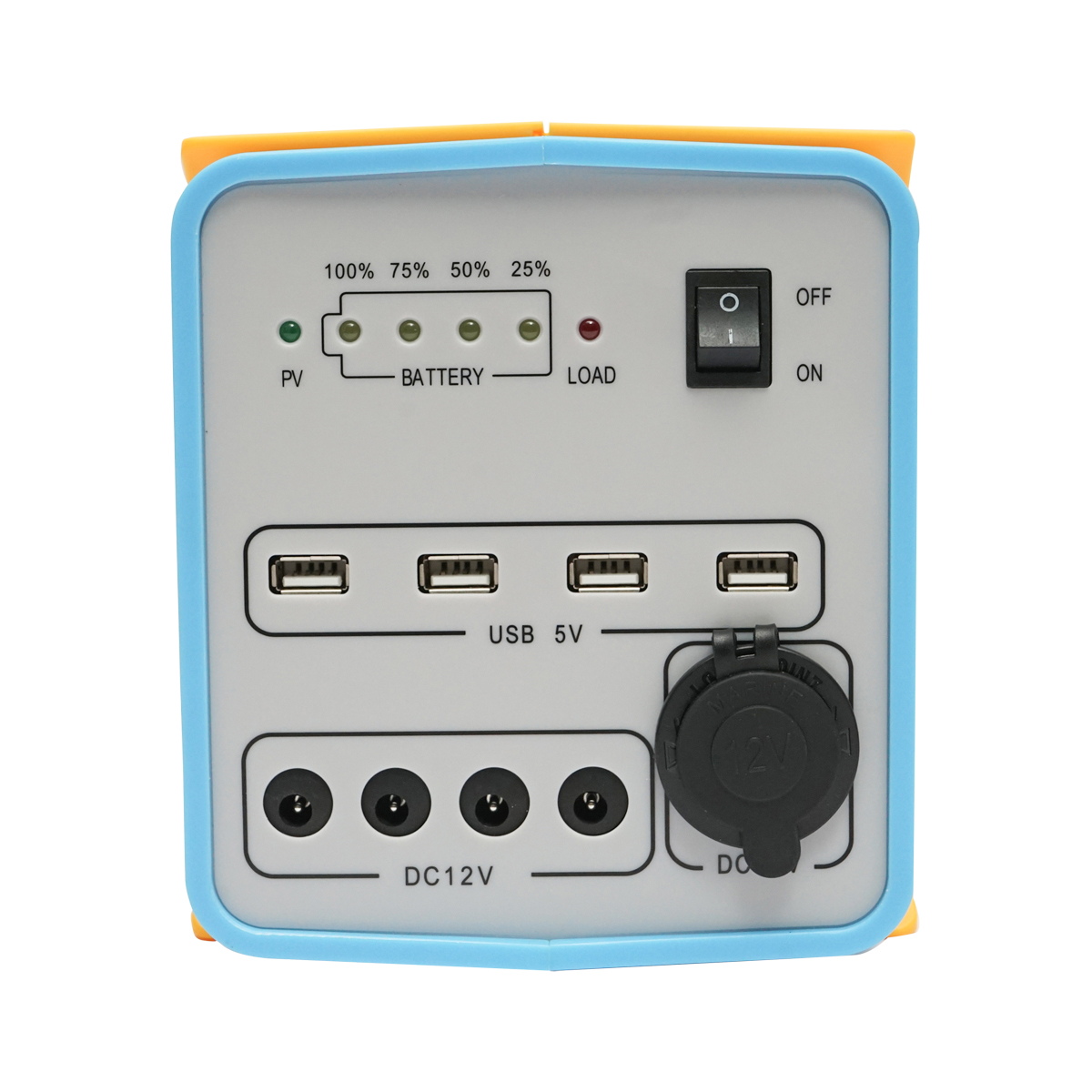 Sistem iluminat cu panou solar 50W, baterie LiFePO4 12.8V/12Ah si 3 becuri LED 3W/12V, 4 iesiri USB 5V Breckner Germany - imagine 5