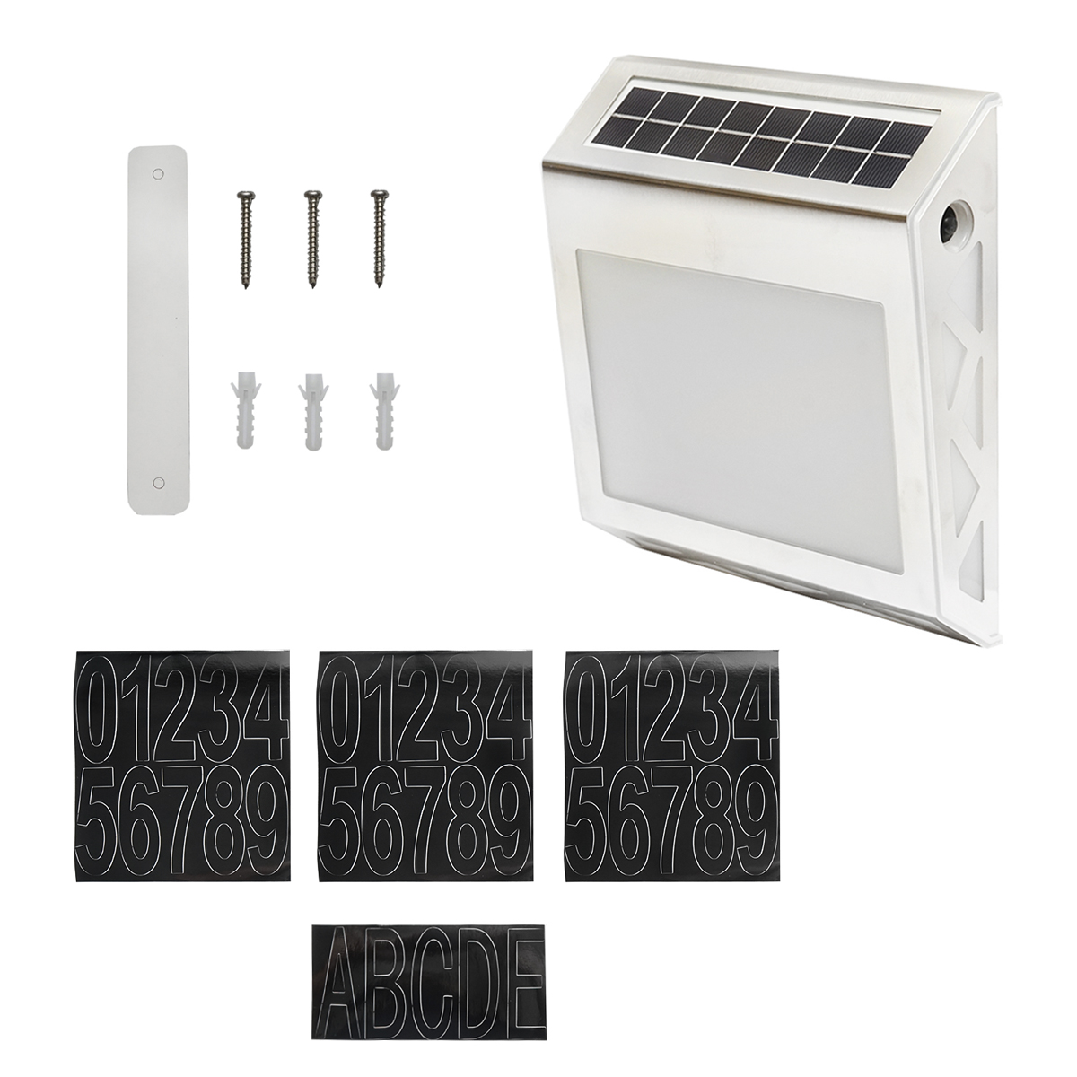 Lampa LED 8x0.2W cu afisare numar, panou solar 4V/0.6W si baterie 3,2V/500mAh Breckner Germany - imagine 2