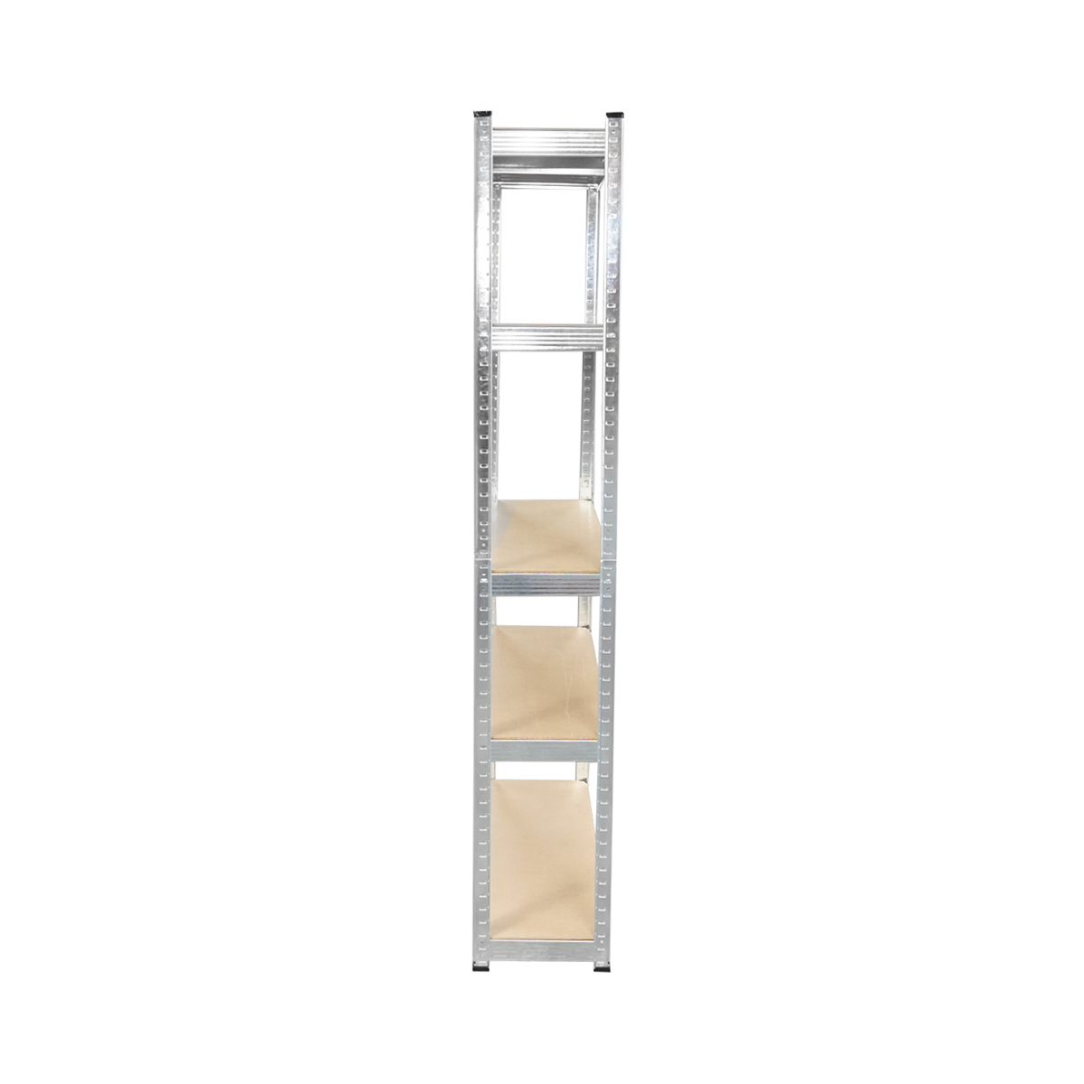 Raft metalic cu 5 polite MDF, 180x100x30cm, 250kg/polita, montaj fara suruburi, galvanizat - imagine 3