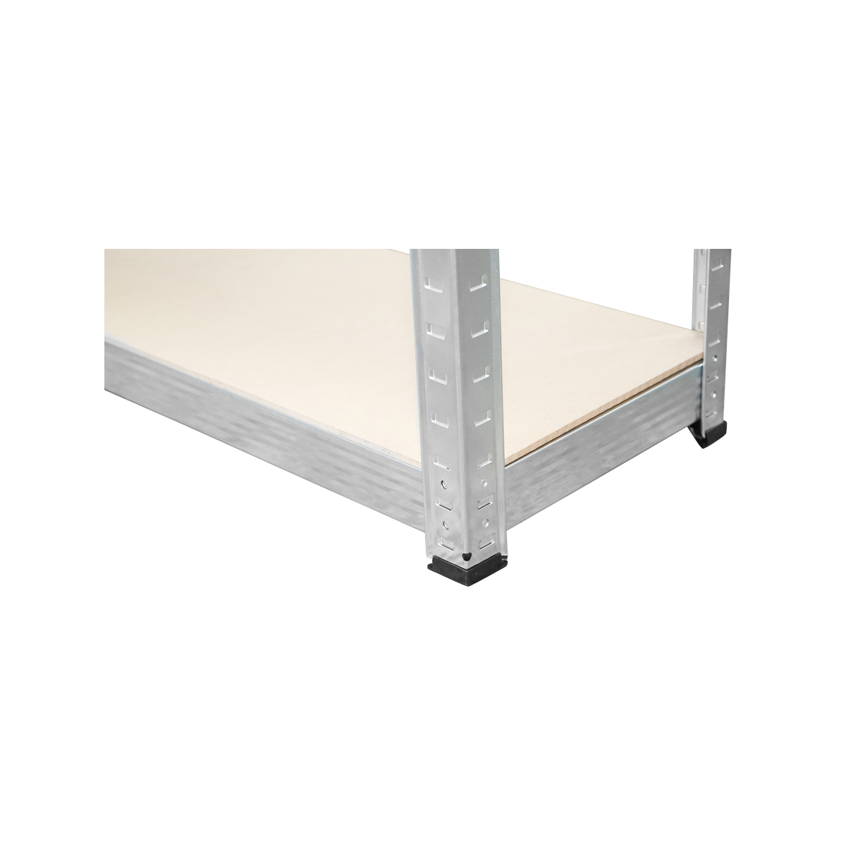 Raft metalic cu 5 polite MDF, 180x100x35cm, 250kg/polita, montaj fara suruburi, galvanizat - imagine 7