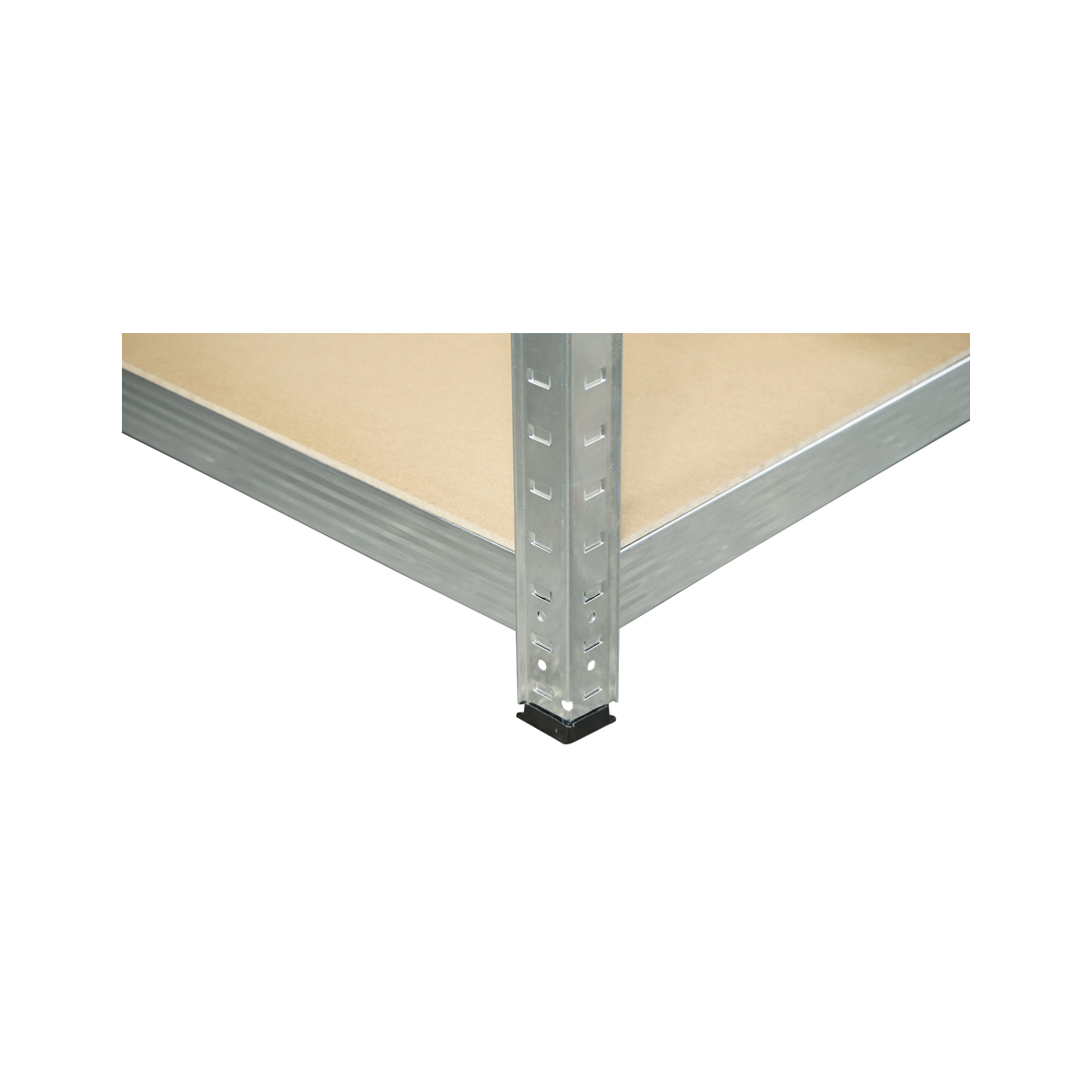 Raft metalic cu 5 polite MDF, 180x100x50cm, 250kg/polita, montaj fara suruburi, galvanizat - imagine 7