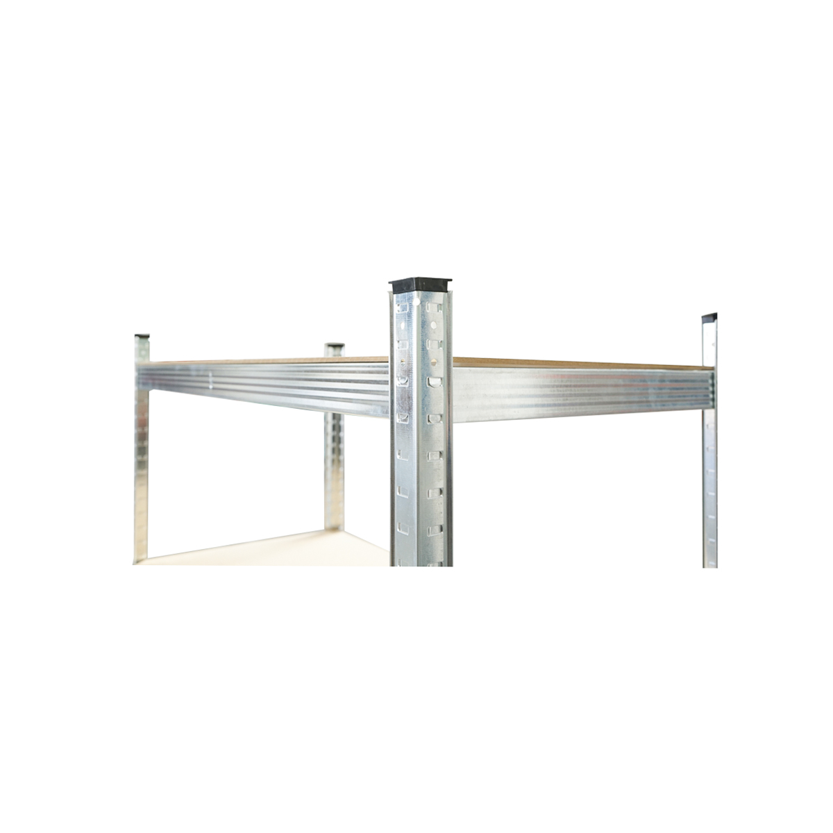 Raft metalic cu 5 polite MDF, 180x100x50cm, 250kg/polita, montaj fara suruburi, galvanizat - imagine 4