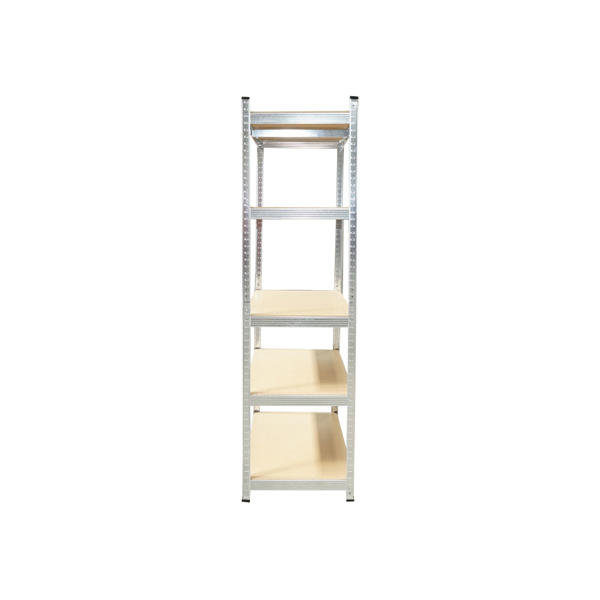 Raft metalic cu 5 polite MDF, 180x100x50cm, 250kg/polita, montaj fara suruburi, galvanizat - imagine 3