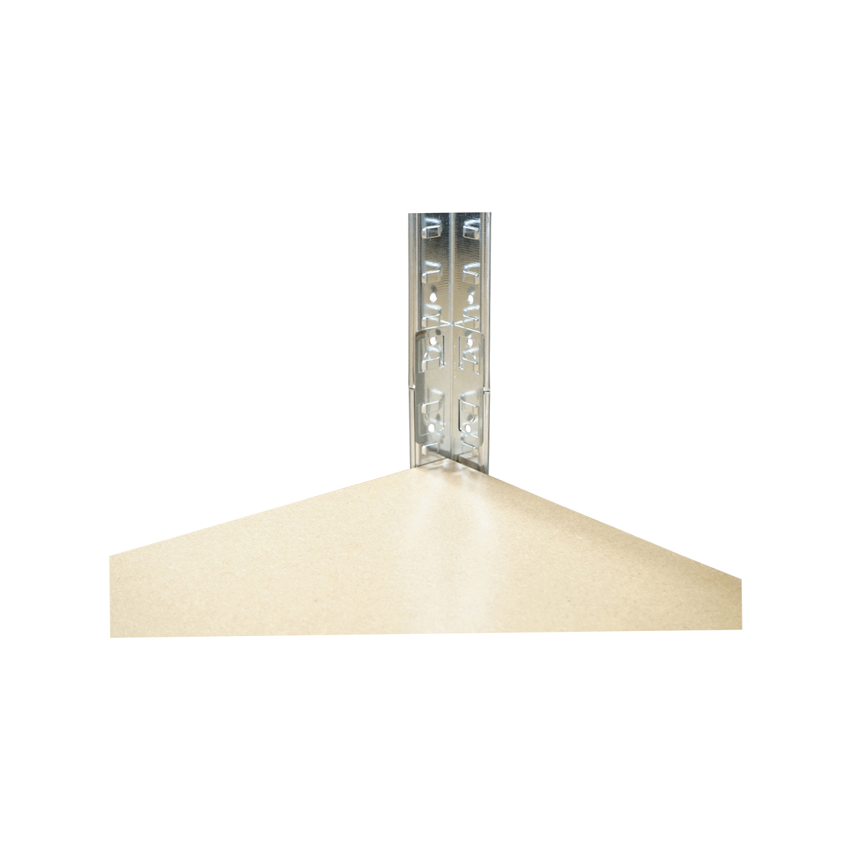 Raft metalic cu 5 polite MDF, 180x100x60cm, 175kg/polita, montaj fara suruburi, galvanizat - imagine 5