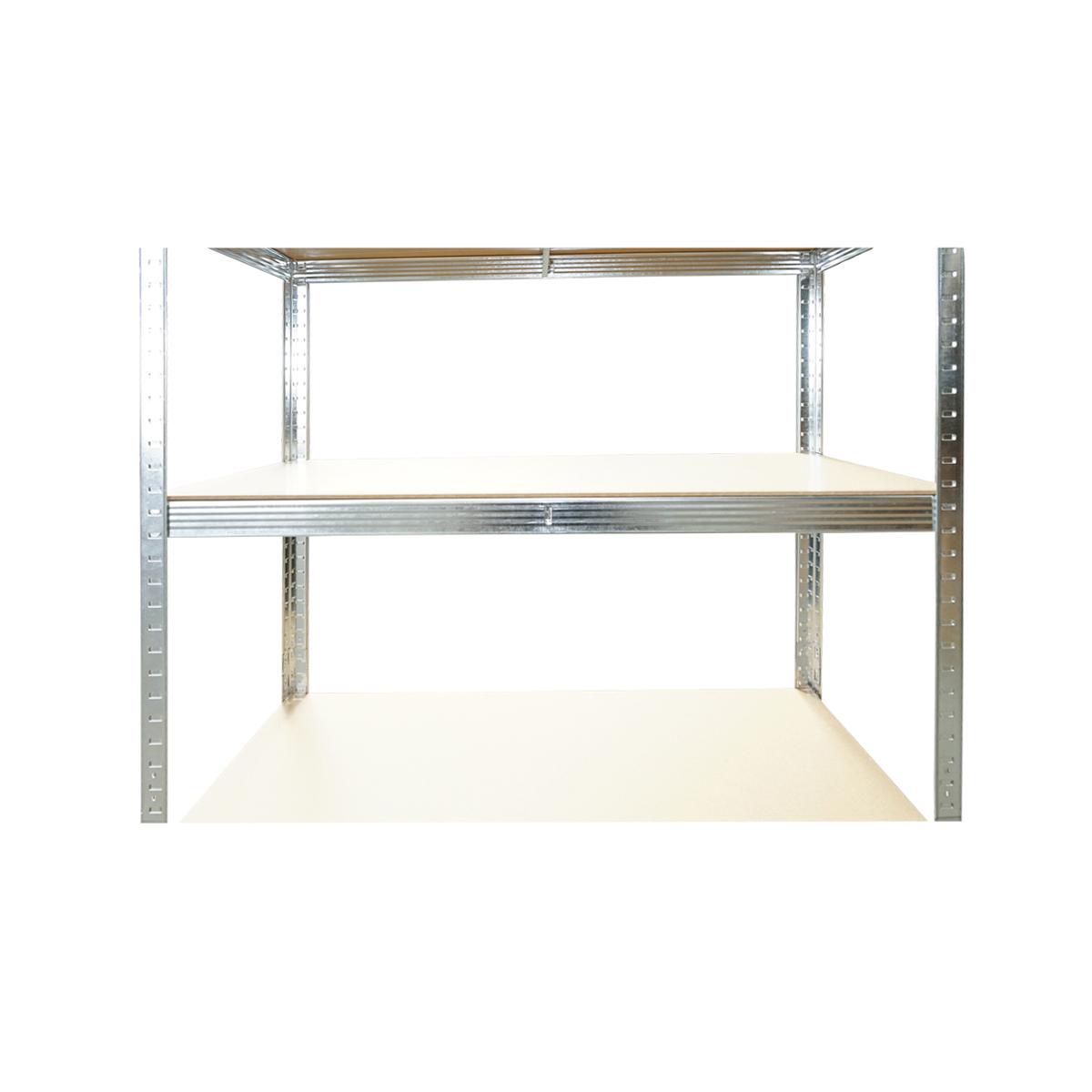 Raft metalic cu 5 polite MDF, 180x100x60cm, 175kg/polita, montaj fara suruburi, galvanizat - imagine 6