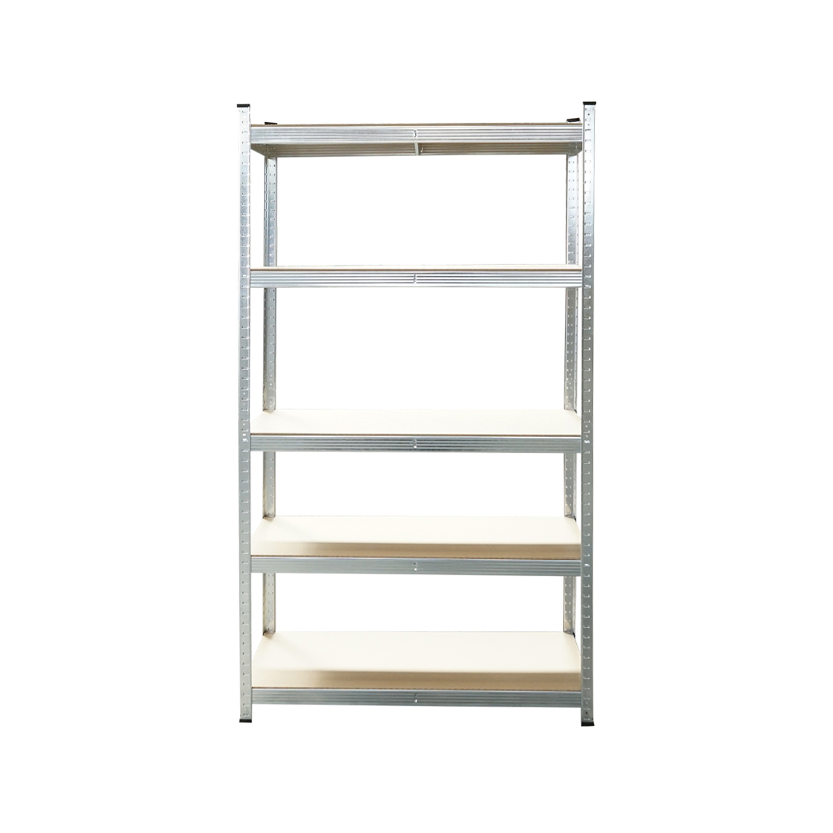 Raft metalic cu 5 polite MDF, 180x100x60cm, 175kg/polita, montaj fara suruburi, galvanizat