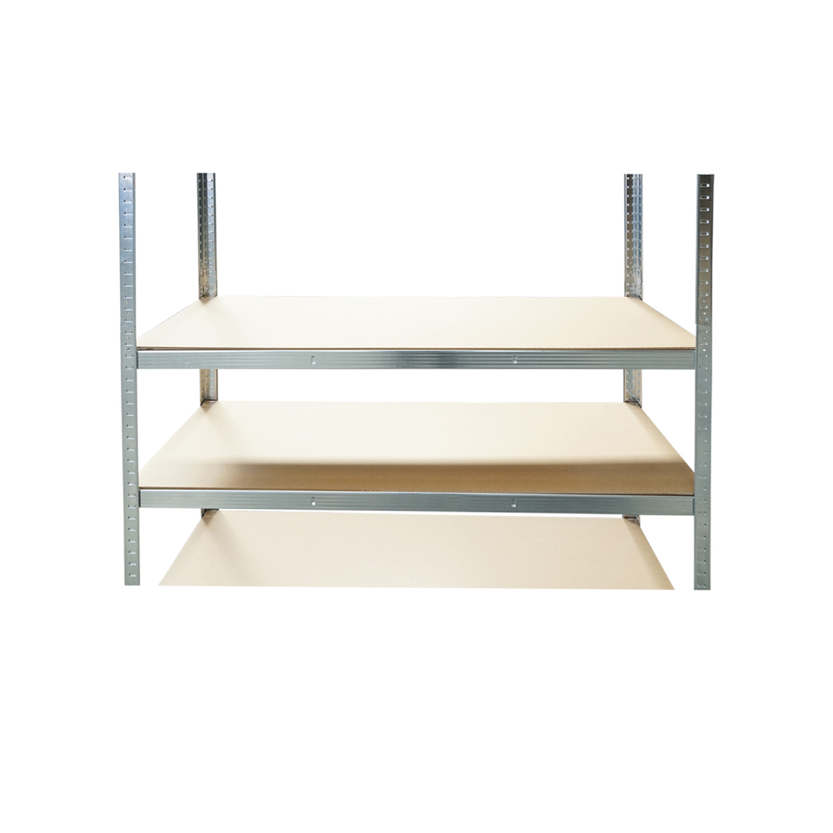 Raft metalic cu 5 polite MDF, 180x120x40cm, 250kg/polita, montaj fara suruburi, galvanizat - imagine 6
