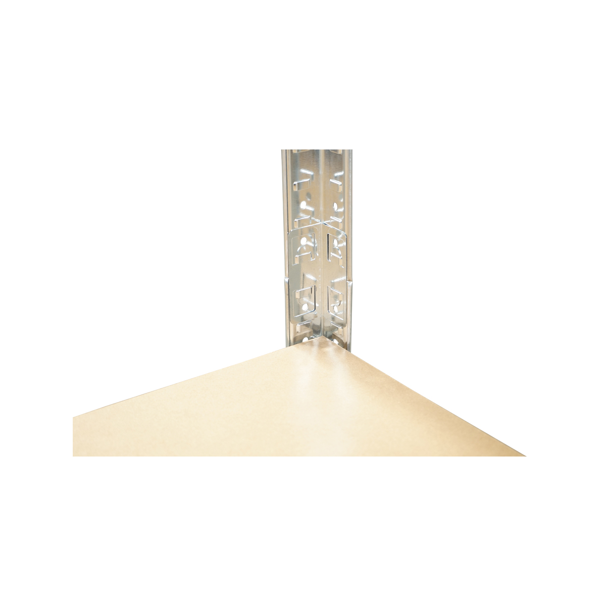 Raft metalic cu 5 polite MDF, 180x120x45cm, 175kg/polita, montaj fara suruburi, galvanizat - imagine 4