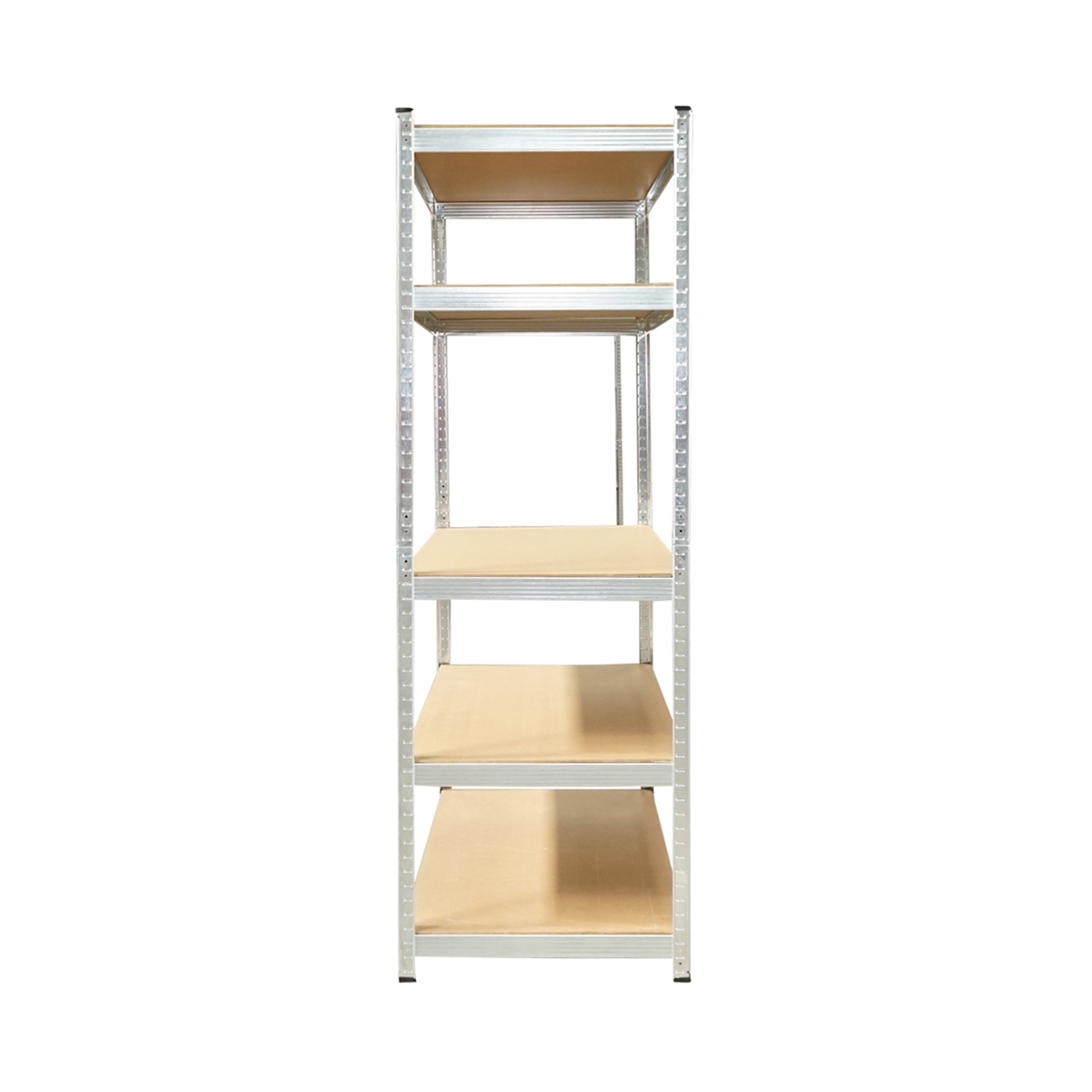 Raft metalic cu 5 polite MDF, 180x120x60cm, 250kg/polita, montaj fara suruburi, galvanizat - imagine 3