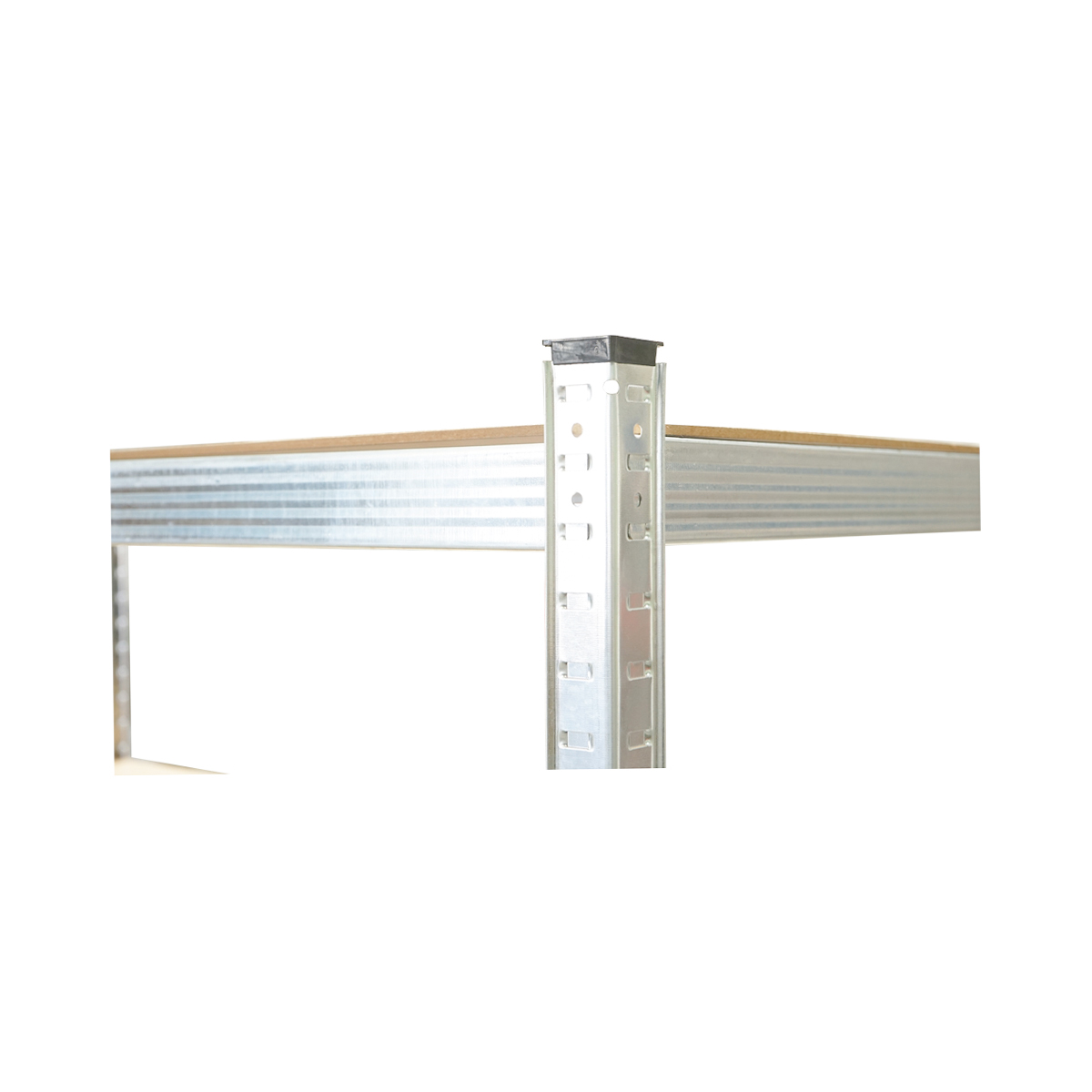 Raft metalic cu 5 polite MDF, 180x120x60cm, 175kg/polita, montaj fara suruburi, galvanizat - imagine 4