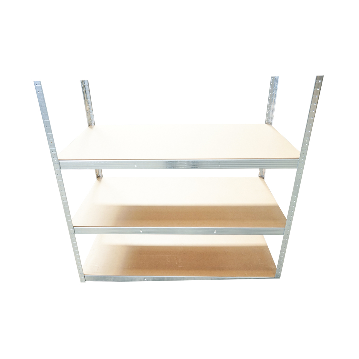 Raft metalic cu 5 polite MDF, 180x120x50cm, 300kg/polita, montaj fara suruburi, galvanizat - imagine 6