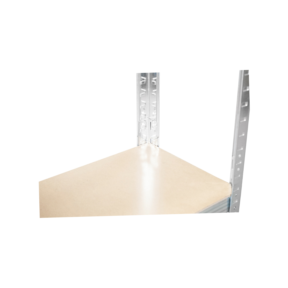 Raft metalic cu 5 polite MDF, 180x100x40cm, 175Kg/polita, montaj fara suruburi, galvanizat - imagine 5