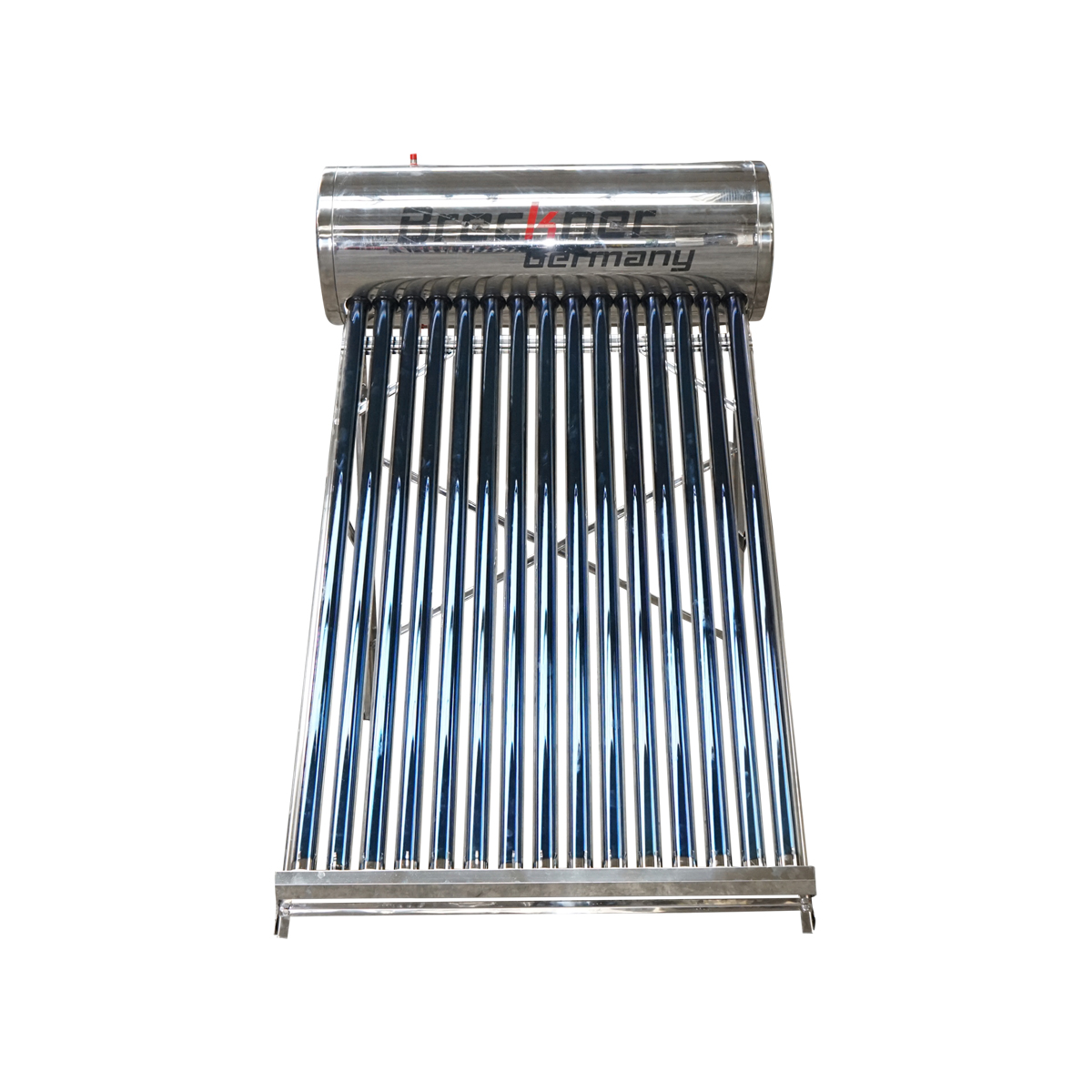 Panou solar nepresurizat inox cu 15 tuburi pentru apa calda, boiler 150L, 1450x490x490mm Breckner Germany - imagine 2