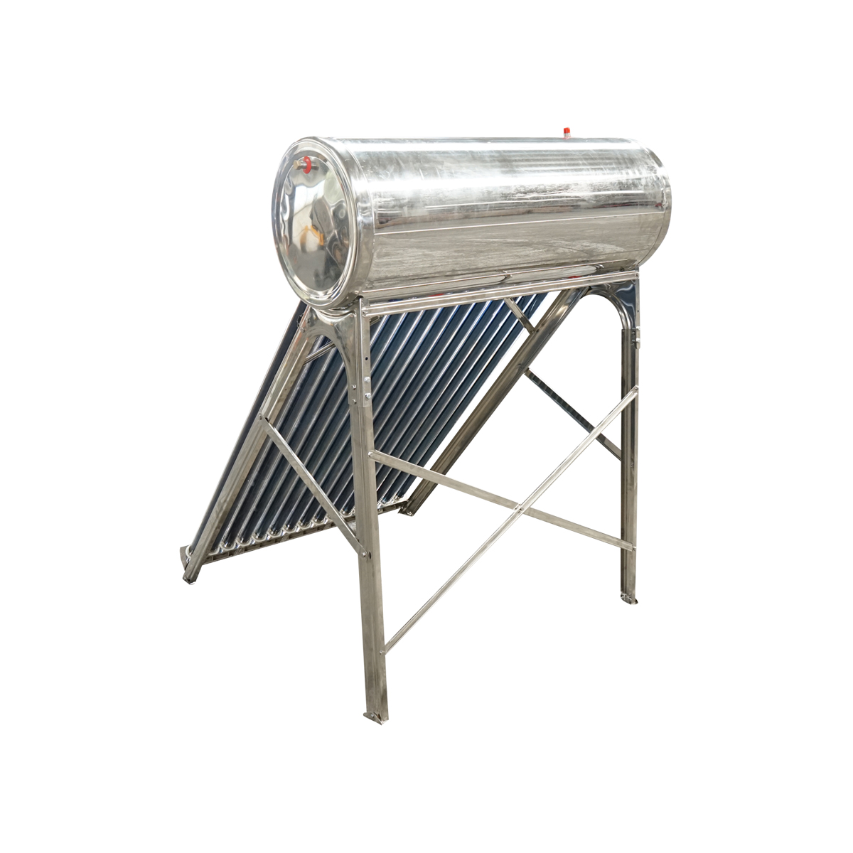 Panou solar nepresurizat inox cu 15 tuburi pentru apa calda, boiler 150L, 1450x490x490mm Breckner Germany - imagine 4