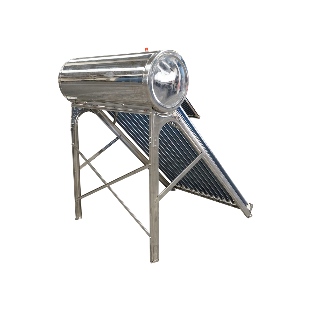 Panou solar nepresurizat inox cu 15 tuburi pentru apa calda, boiler 150L, 1450x490x490mm Breckner Germany - imagine 5