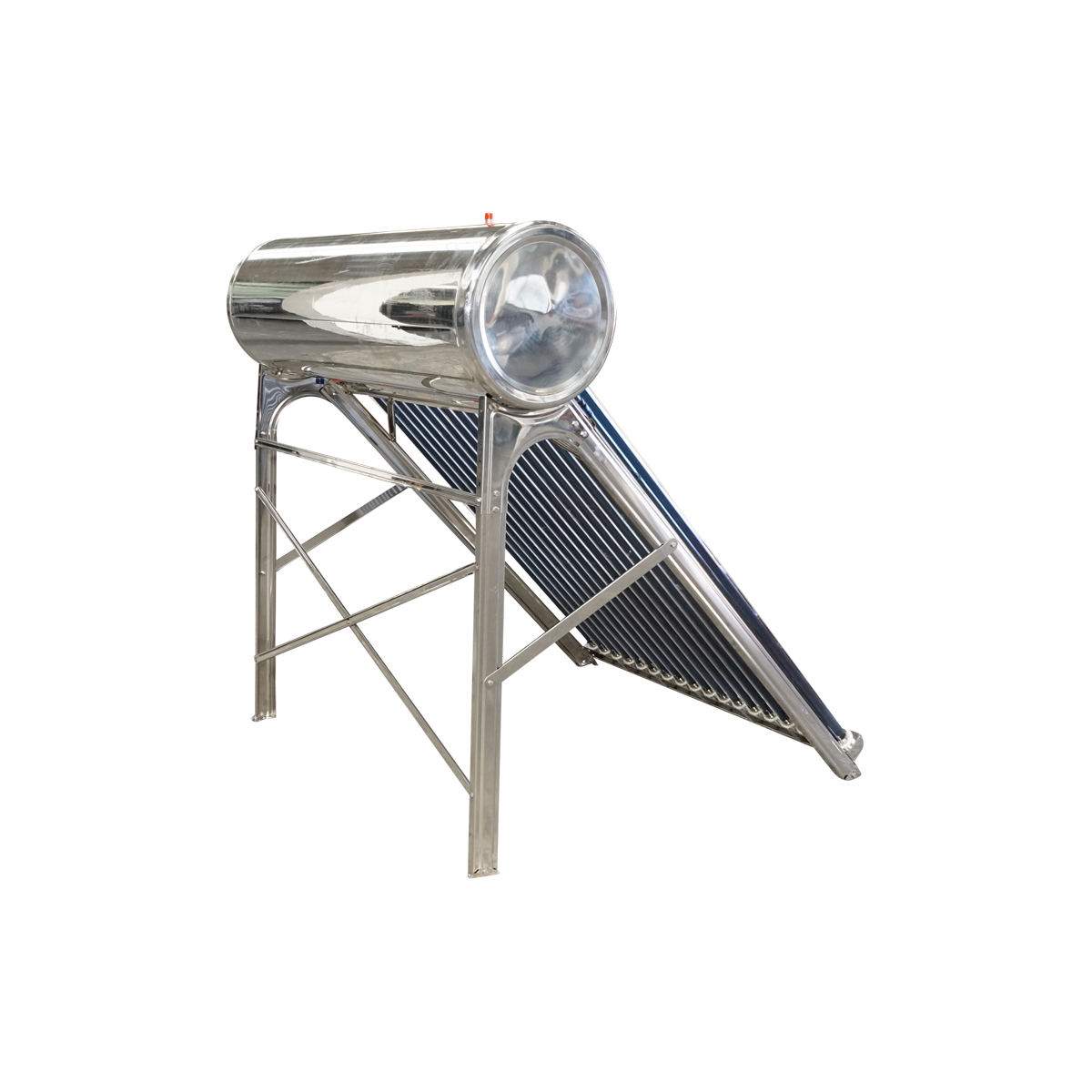 Panou solar nepresurizat inox cu 18 tuburi pentru apa calda, boiler 180L, 1690x490x490mm Breckner Germany - imagine 5