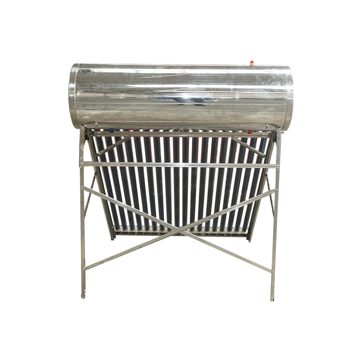 Panou solar nepresurizat inox cu 18 tuburi pentru apa calda, boiler 180L, 1690x490x490mm Breckner Germany - imagine 4