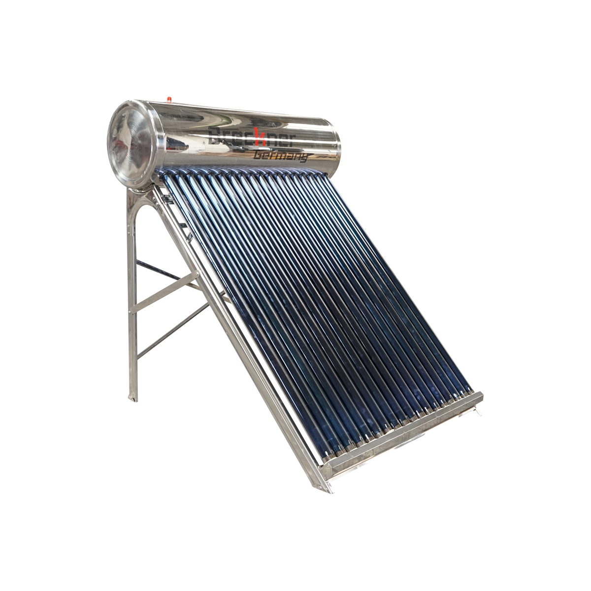 Panou solar nepresurizat inox cu 18 tuburi pentru apa calda, boiler 180L, 1690x490x490mm Breckner Germany - imagine 6