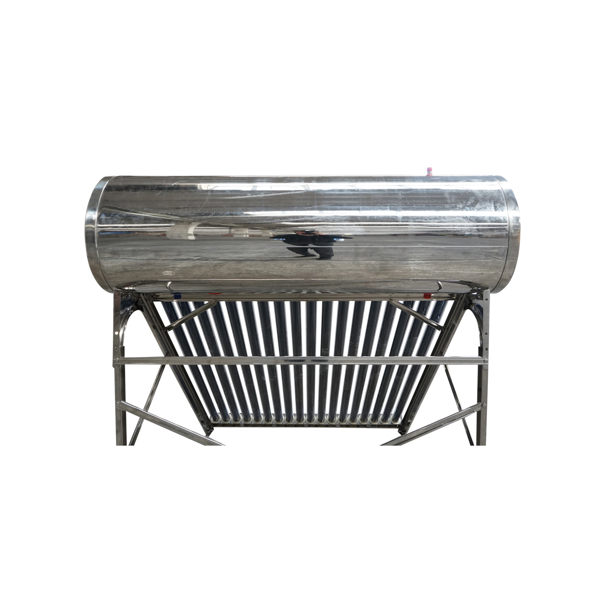 Panou solar nepresurizat inox cu 18 tuburi pentru apa calda, boiler 180L, 1690x490x490mm Breckner Germany - imagine 8