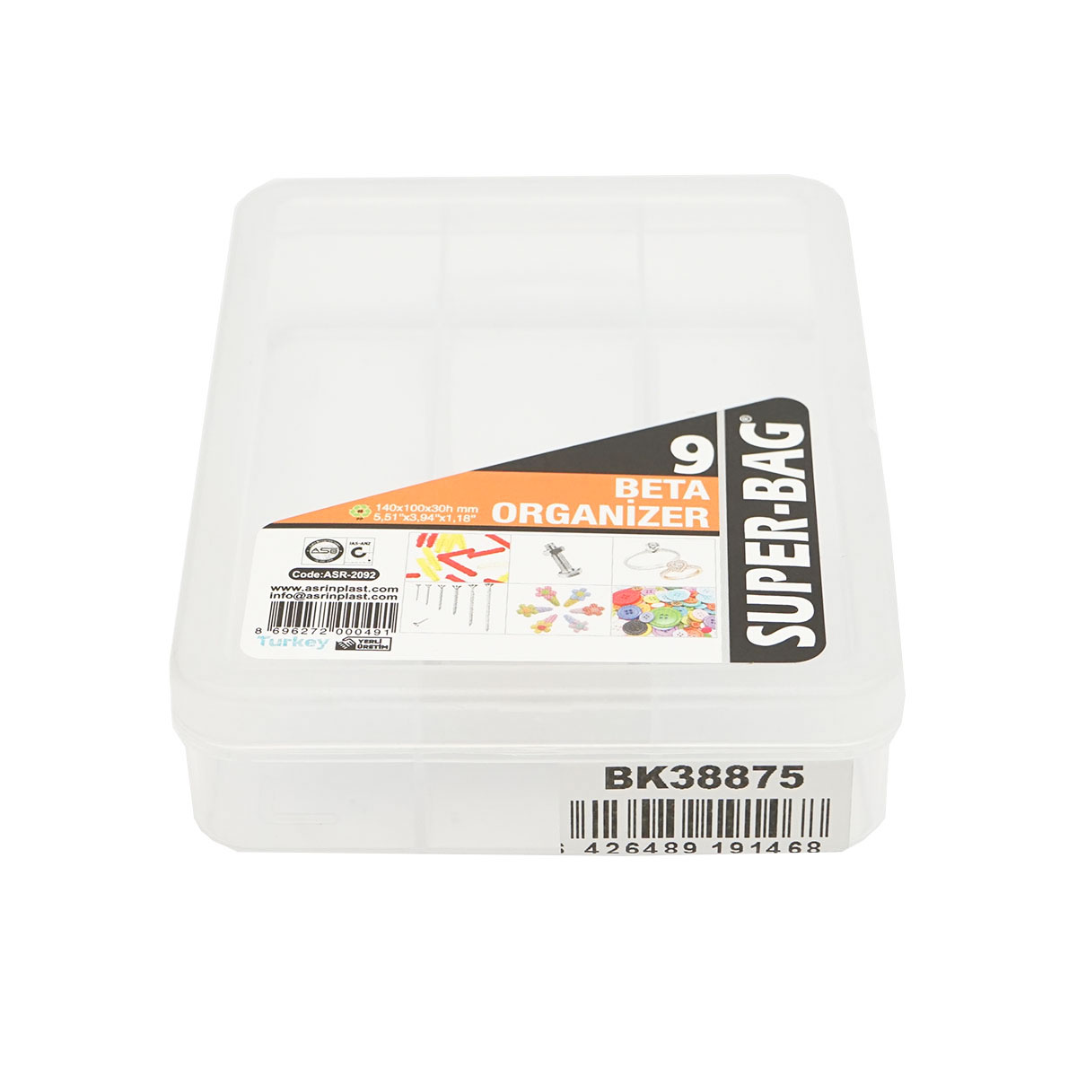 Cutie organizare sortare piese 140x100x30mm Breckner Germany - imagine 2