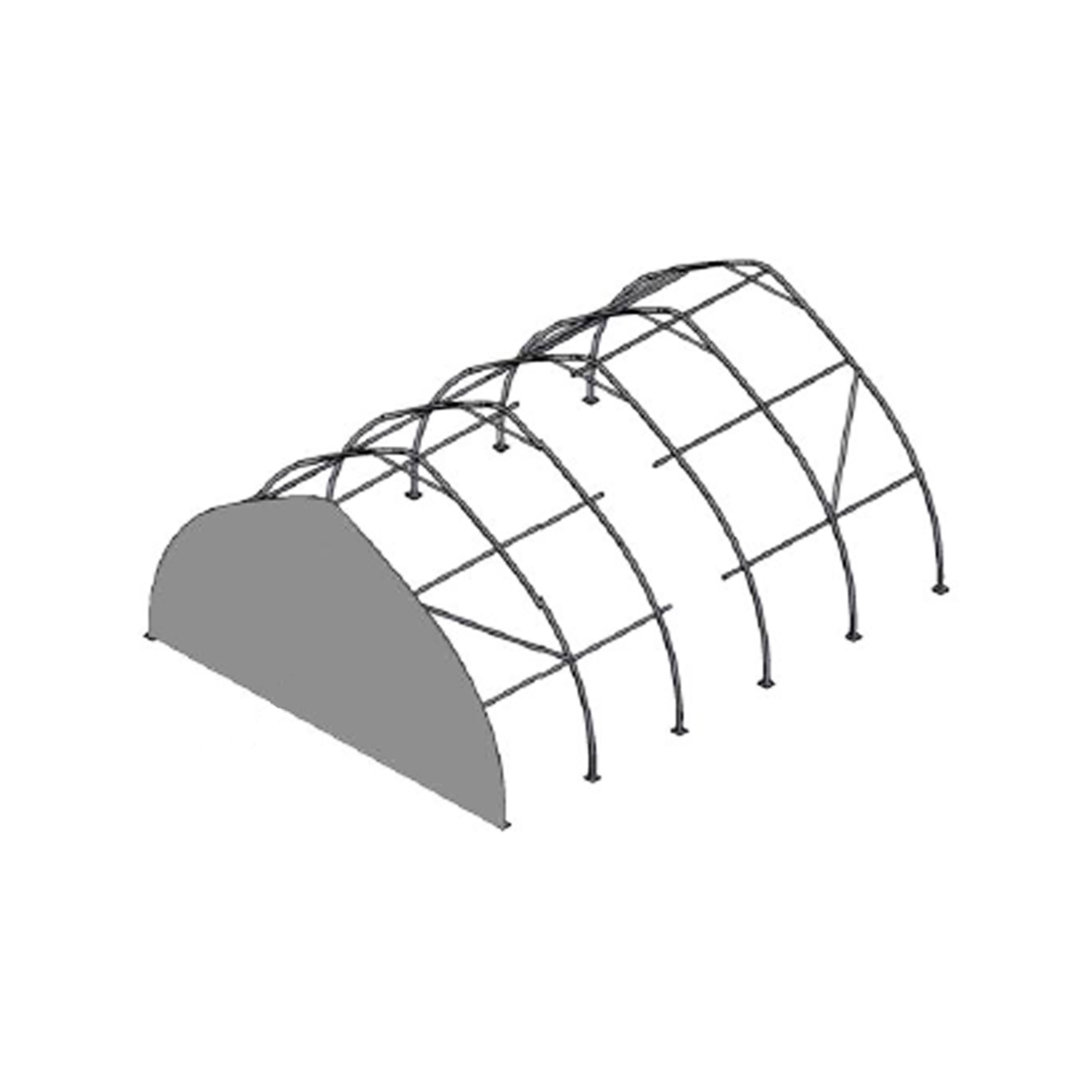 Hala industriala latime 6.1m, lungime 9.15m, inaltime 3.66m din PVC - imagine 3