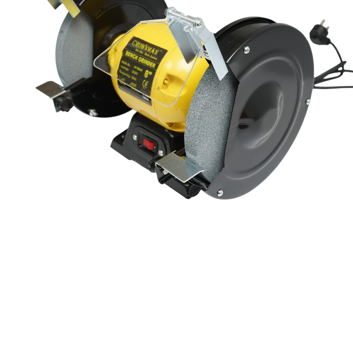 Polizor de banc 400W, 220V disc abraziv 200x20x16mm, viteza rotatie 2950rpm Crownman - imagine 5