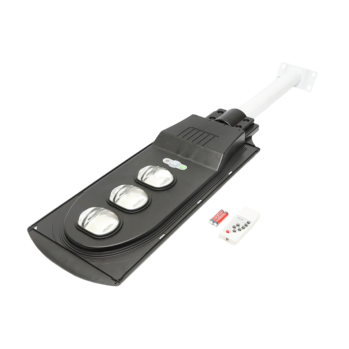 Lampa solara LED iluminat stradal 150W, 6500K, IP65 cu panou solar senzor de miscare si prindere pe stalp Breckner Germany - imagine 2