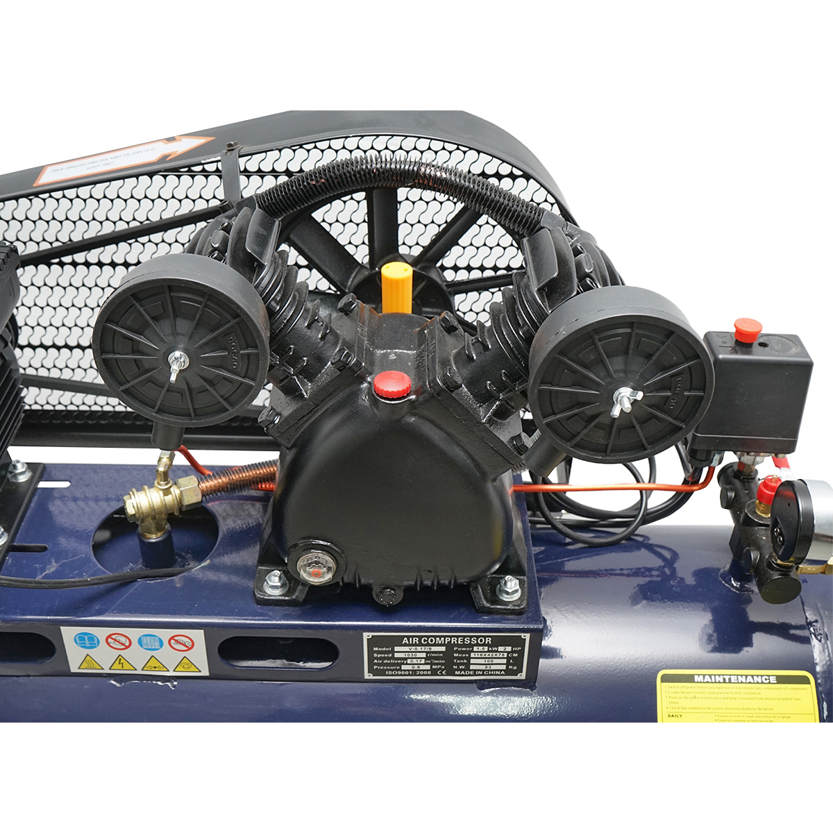 Compresor aer 1.5Kw 2Cp 220V butelie 100L Makute - imagine 6