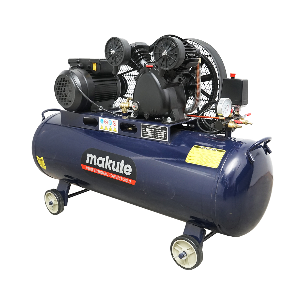 Compresor aer 1.5Kw 2Cp 220V butelie 100L Makute - imagine 2