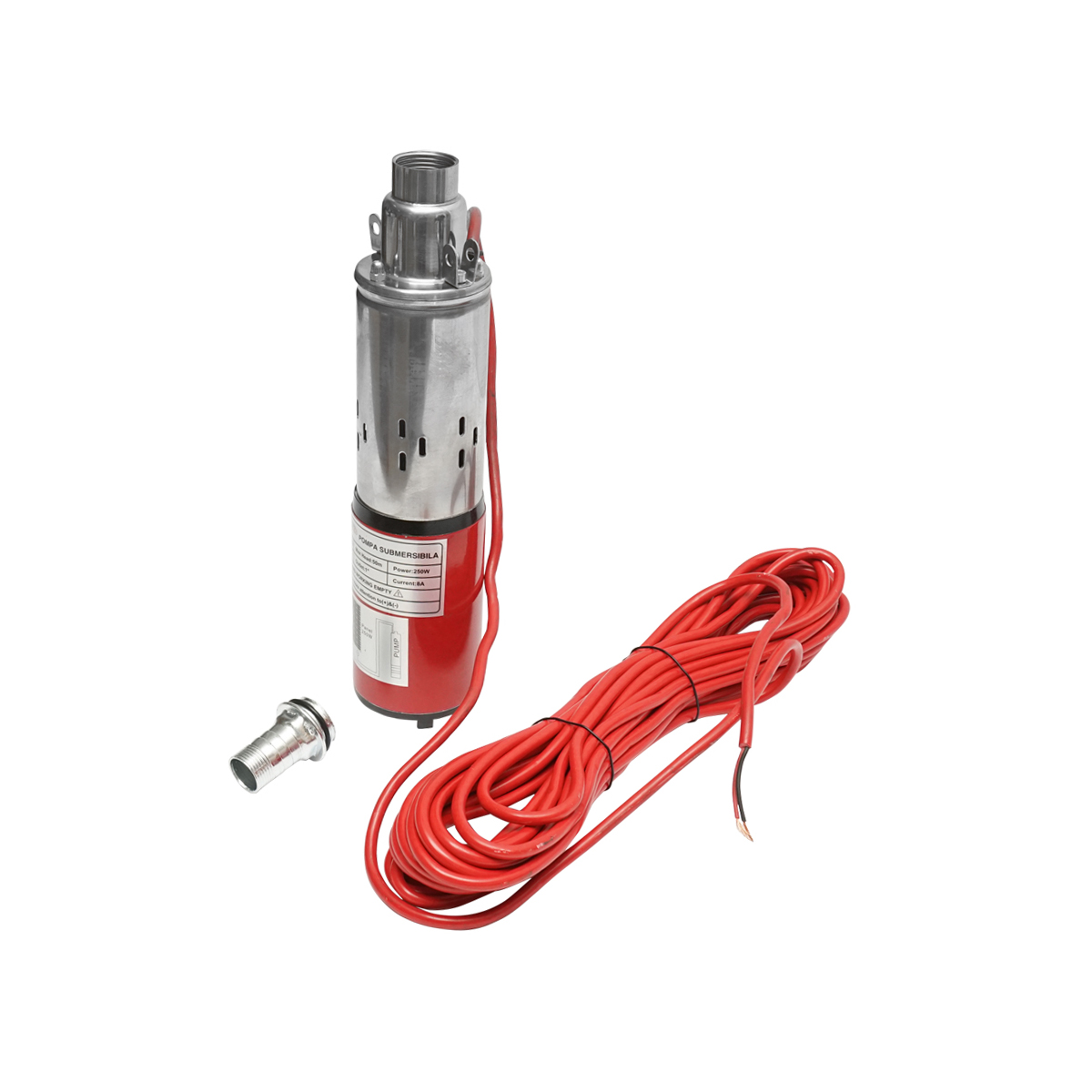 Pompa apa submersibila pentru panou solar 24V/250W 8A debit 1.5m3/h, D80mm - imagine 3