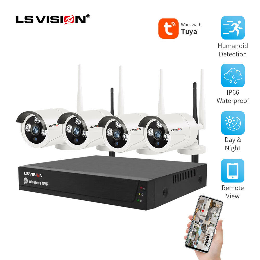 Sistem supraveghere CCTV 4 camere cu senzor de miscare WIFI, 2.4G, HD Ls Vision