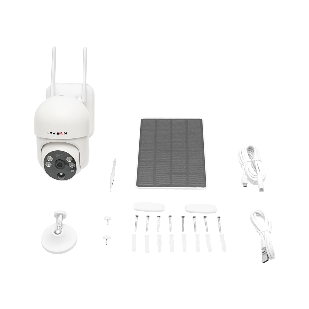 Camera supraveghere cu slot cartela sim 4G rotativa cu panou solar 3.5W, PTZ, 4G 1080P HD  - imagine 3