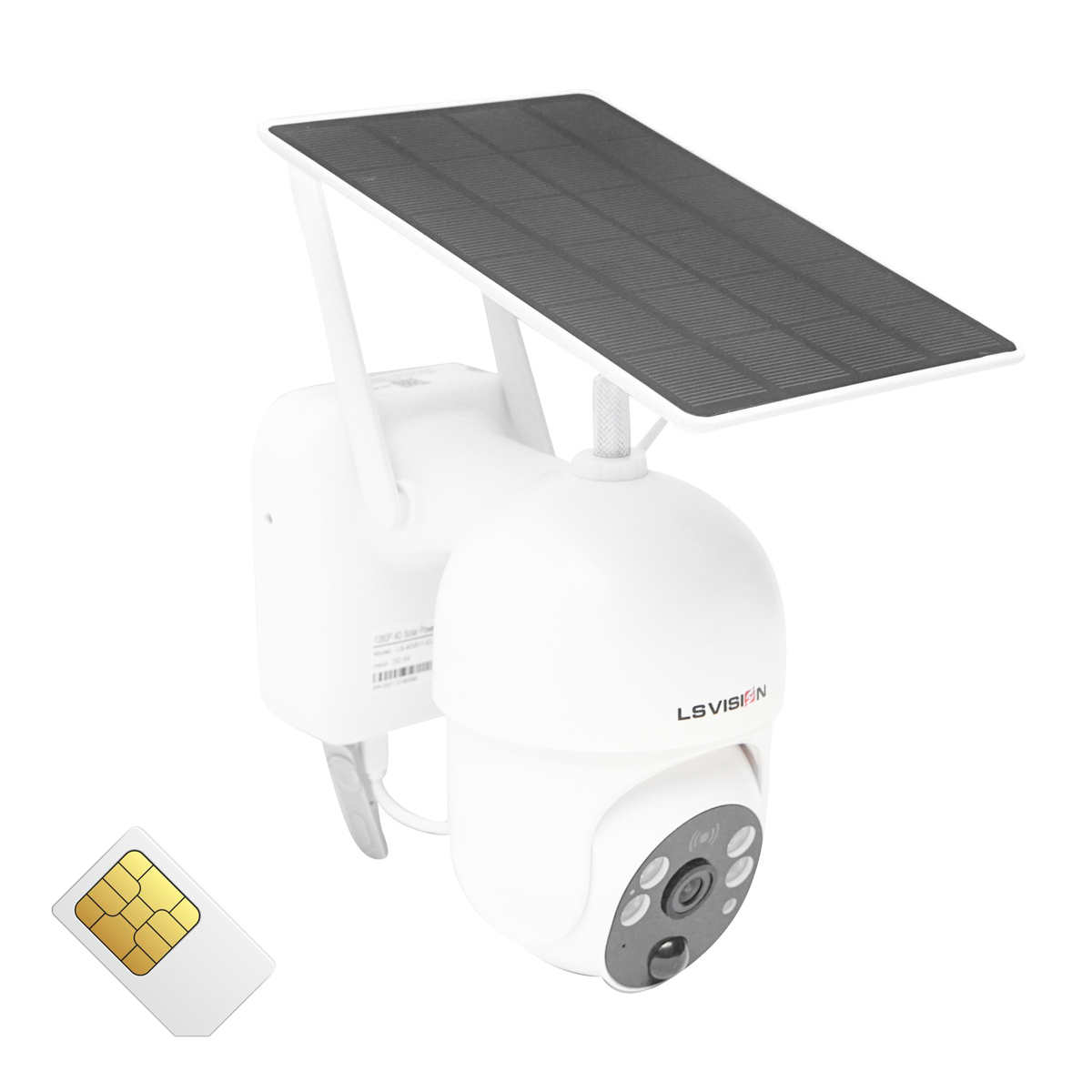 Camera supraveghere cu slot cartela sim 4G rotativa cu panou solar 3.5W, PTZ, 4G 1080P HD 