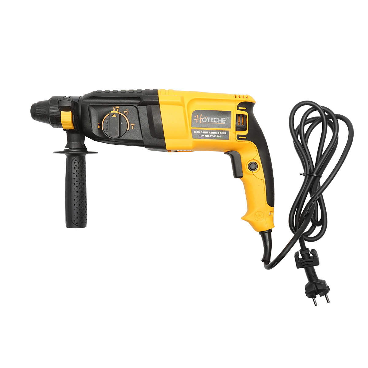 Ciocan rotopercutor cu mandrina SDS plus 800W, 3J, 1100rpm Hoteche - imagine 8
