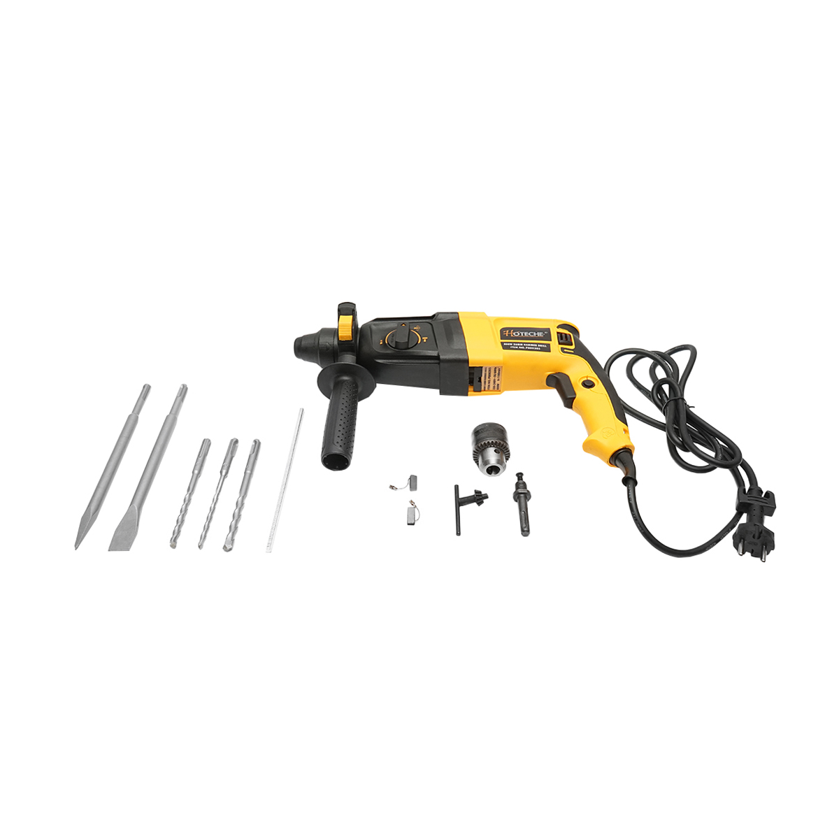 Ciocan rotopercutor cu mandrina SDS plus 800W, 3J, 1100rpm Hoteche - imagine 5