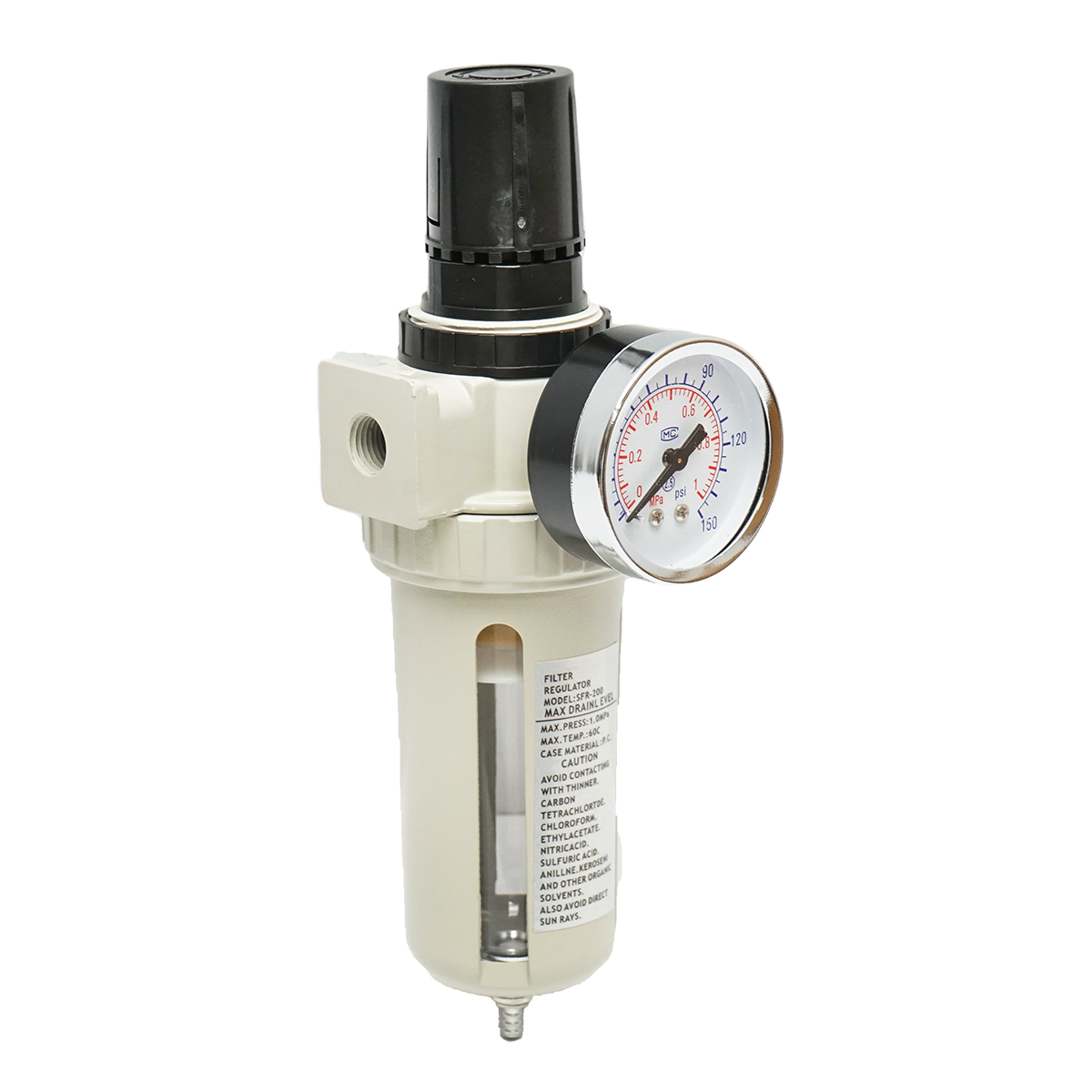Filtru aer cu regulator de presiune max 1 Mpa, 150 psi Hoteche - imagine 3