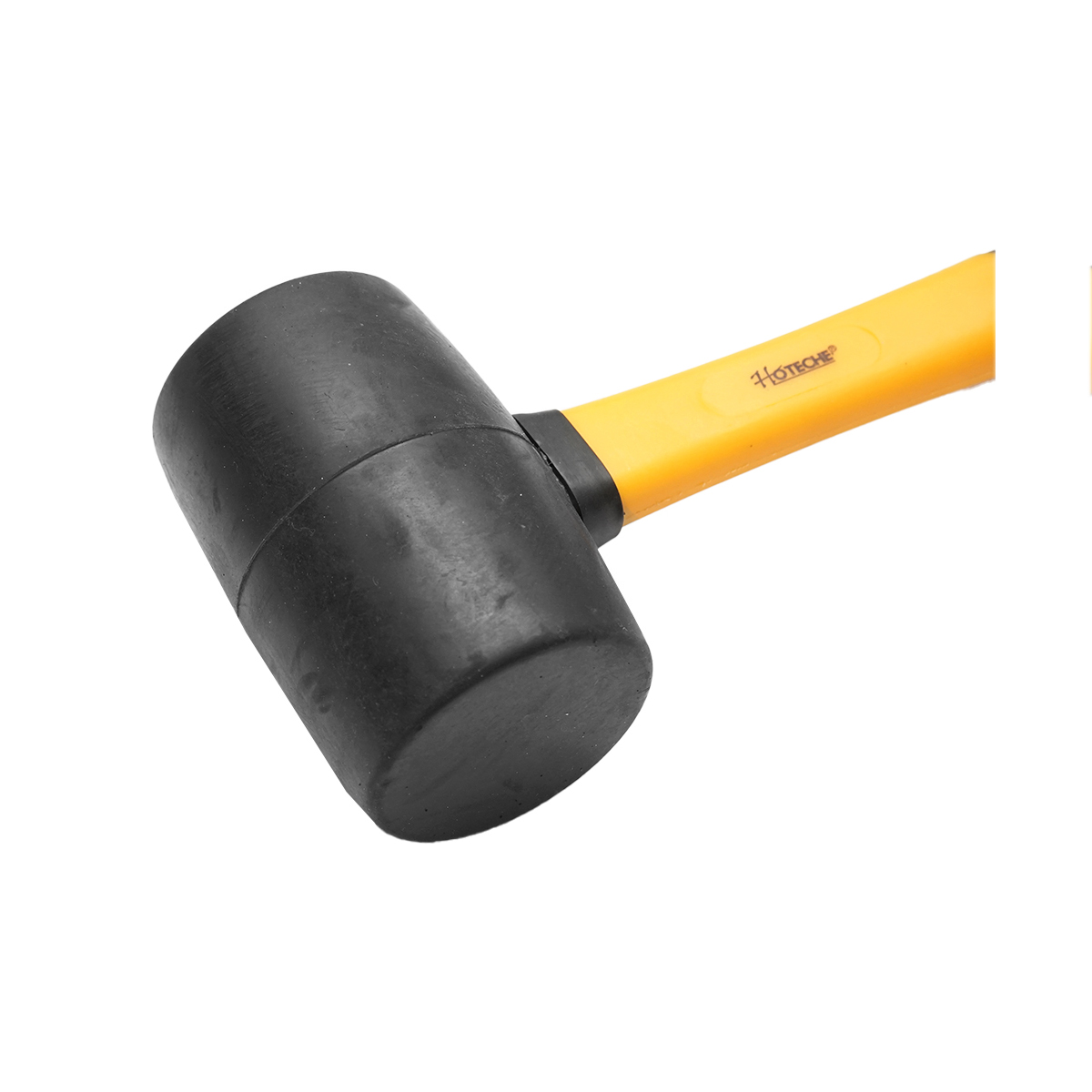 Ciocan de cauciuc 380g cu maner din fibra de sticla profesional Hoteche - imagine 3