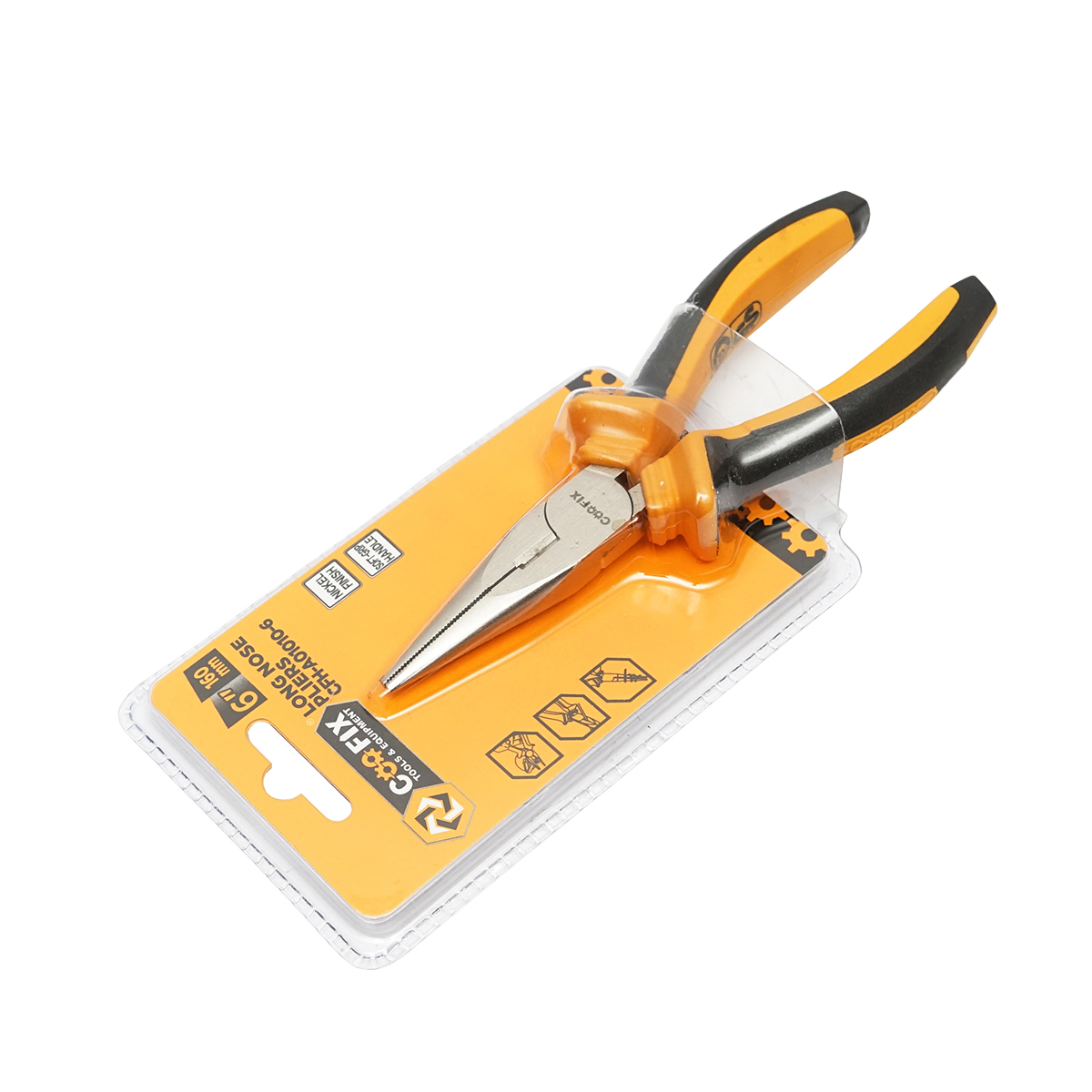 Cleste patent combinat cu varf ascutit 160mm profesional cu finisaj nichelat Coofix - imagine 3