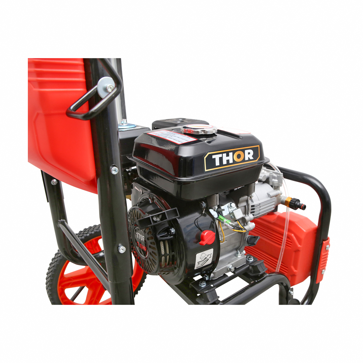 Aparat de spalat cu presiune pe benzina 7CP, 200 Bar, debit 500l/H cu furtun si pistol Thor - imagine 8