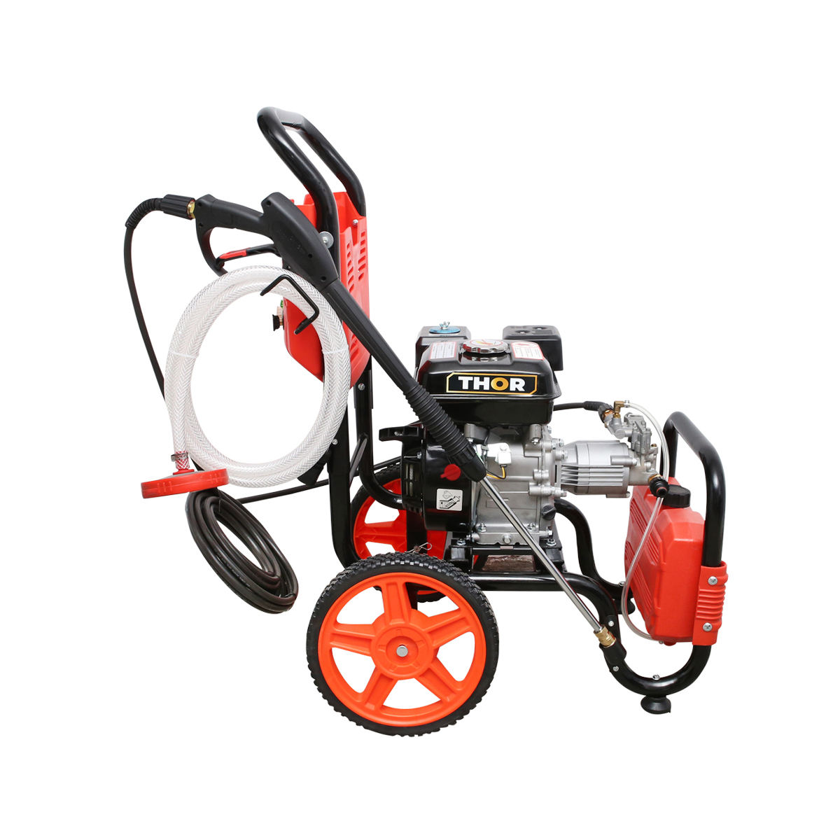 Aparat de spalat cu presiune pe benzina 7CP, 200 Bar, debit 500l/H cu furtun si pistol Thor - imagine 2