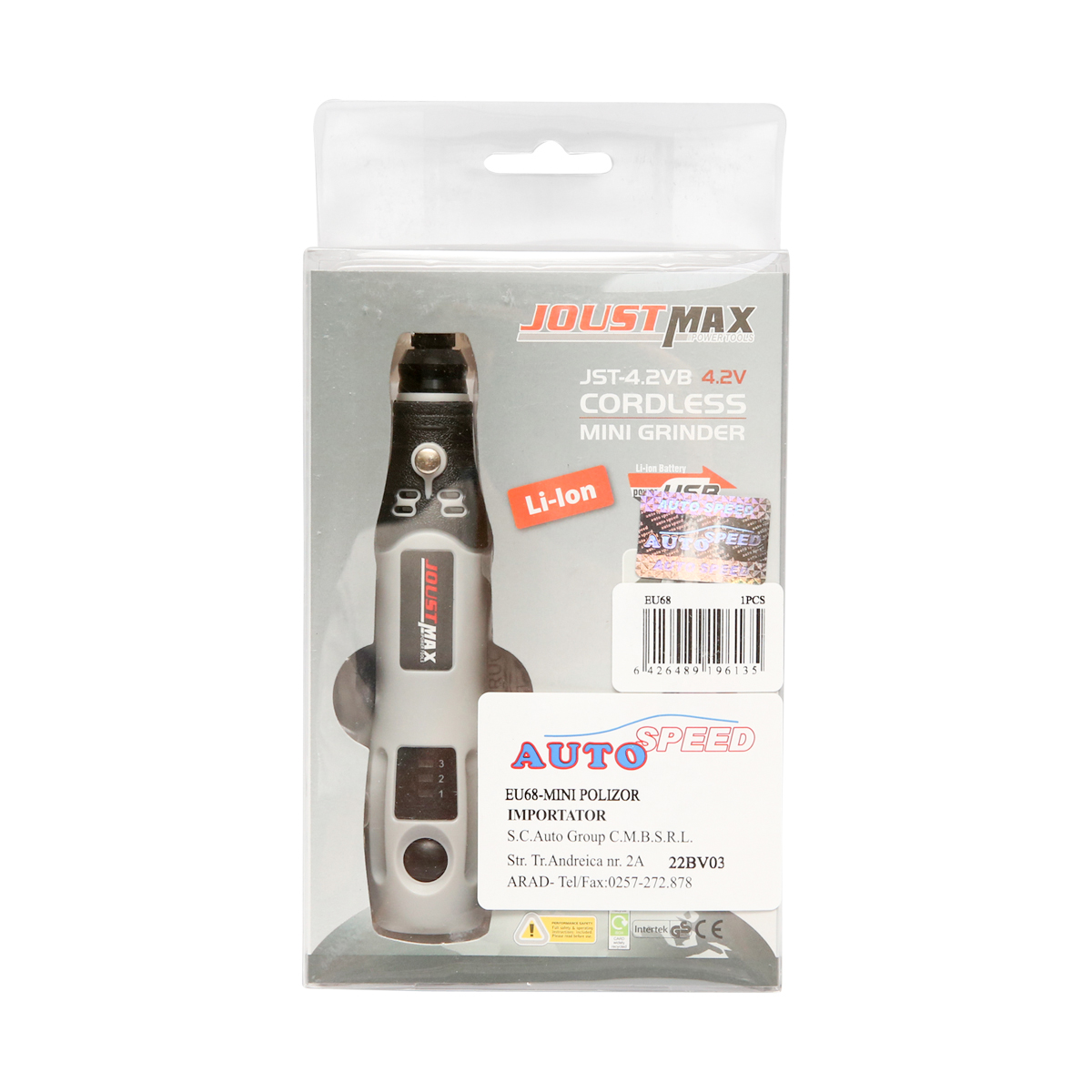 Mini polizor drept 4.2V 15000rpm cu baterie 600mAh JoustMax - imagine 4