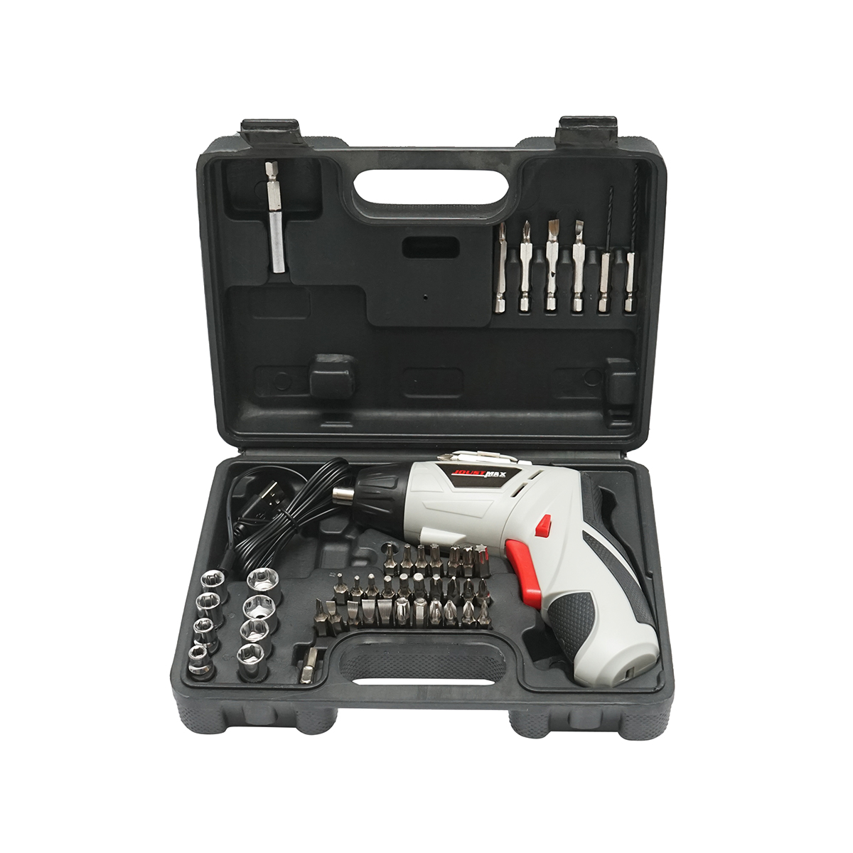 Masina de gaurit si insurubat electrica cu acumulator 4.2V 1300 mAh cu 45 accesorii Joustmax - imagine 3