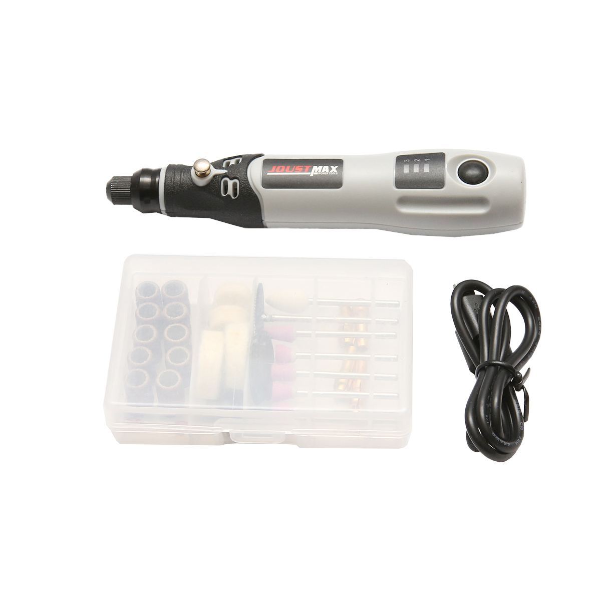 Mini polizor drept cu acumulator 4.2V 600mAh, 15000rpm cu 40 accesorii Joustmax - imagine 3