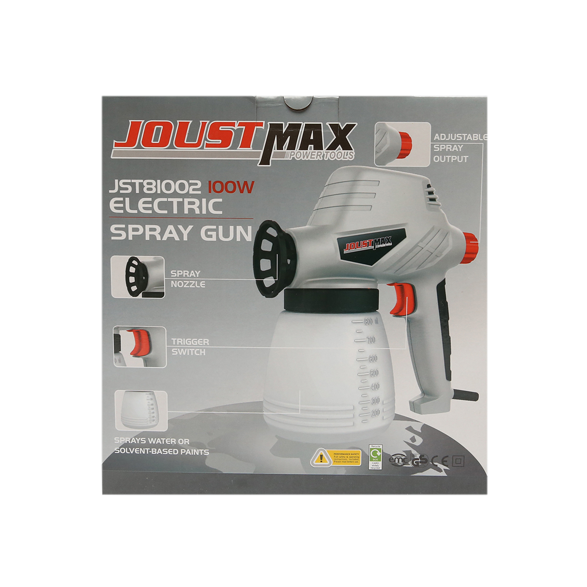 Pistol vopsit 100W, 300ml/min 220V Joustmax - imagine 2