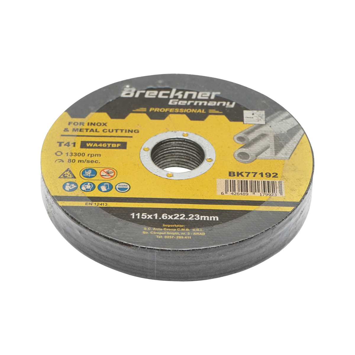 Panza disc flex pentru taiat si polizat inox T41 115x1.6x22mm Breckner Germany - imagine 3