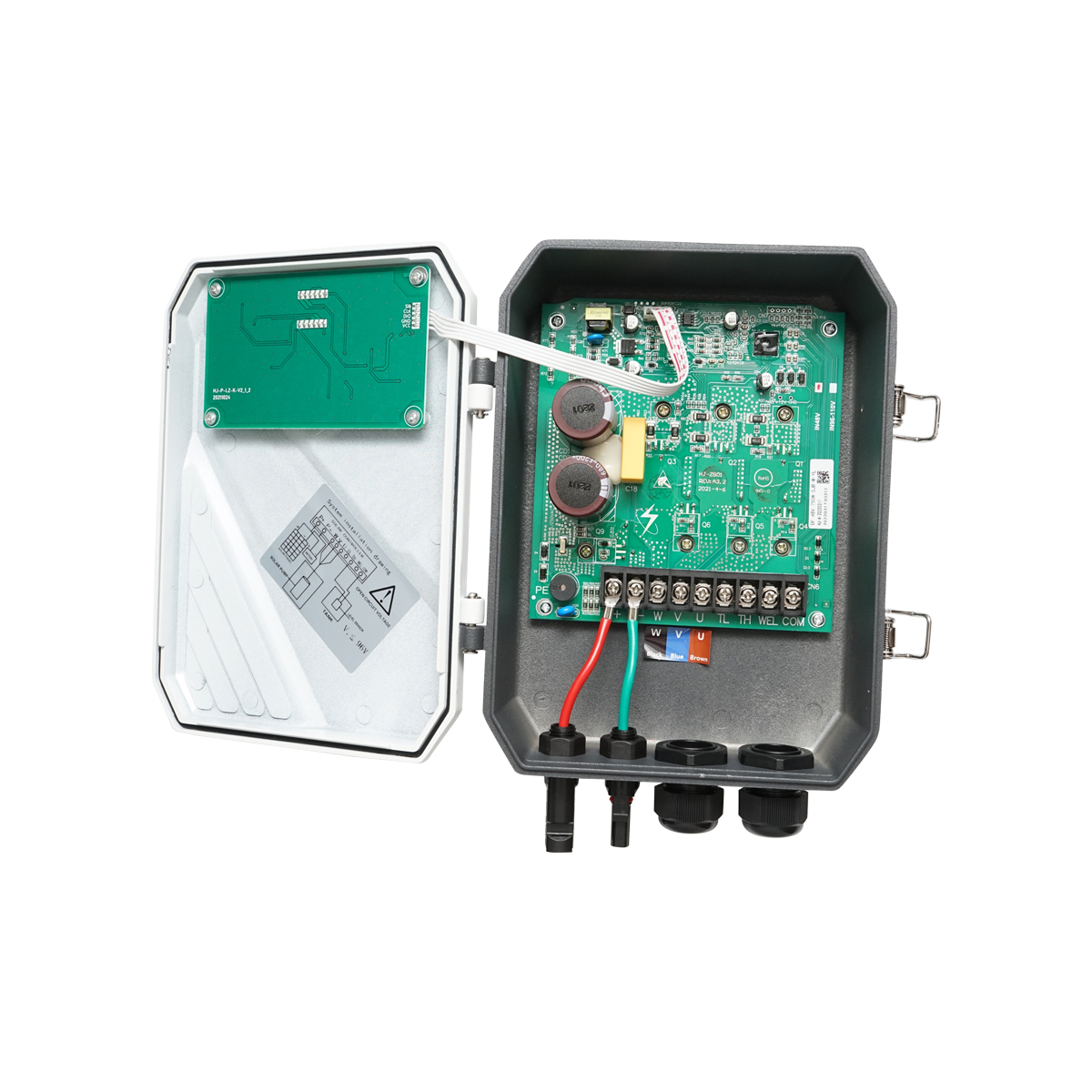 Pompa apa pentru panouri solare fotovoltaice submersibila D75mm, 3 mc/h, 48V, D78mm, 600W DF-48 - imagine 8