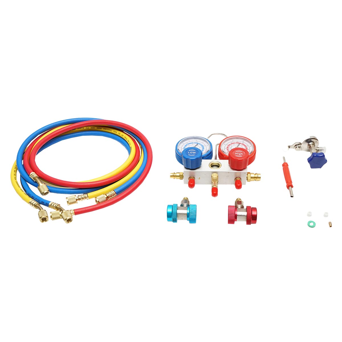 Set baterie manometru cu 2 cai pentru agent frigorific, AC R22 Breckner Germany - imagine 3